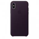 Чехол Apple Leather Case Dark Aubergine (MQTG2) для iPhone X