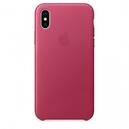 Чехол Apple Leather Case Pink Fuchsia (MQTJ2) для iPhone X