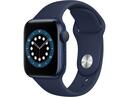 Apple Watch Series 6 40mm Blue Aluminum Case with Deep Navy Sport Band MG143