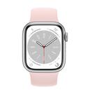 Apple Watch Series 8 41mm Silver Aluminum Case with Chalk Pink Solo Loop