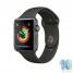 Apple Watch 42mm Space Gray Al Case with Black Sport Band (Series 3) MQL12