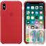 Чехол Apple Silicone Case (PRODUCT) Red (MQT52) для iPhone X