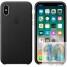 Чехол Apple Leather Case Black (MQTD2) для iPhone X