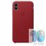 Чехол Apple Leather Case (PRODUCT) Red (MQTE2) для iPhone X