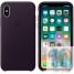 Чехол Apple Leather Case Dark Aubergine (MQTG2) для iPhone X