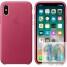 Чехол Apple Leather Case Pink Fuchsia (MQTJ2) для iPhone X