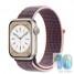 Apple Watch Starlight Aluminum Case with Sport Loop Elderberry