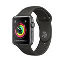 Apple Watch 42mm Space Gray Al Case with Black Sport Band (Series 3) MQL12
